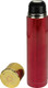 Rivers Edge Vacuum Bottle 1 Liter Shotshell Red Stainless Steel with No-Spill Push Button and Double Wall Insulation