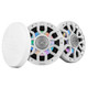 DS18 NXL-IQ6/WH 6.5-inch 2-Way Coaxial Marine Speakers with Digital LED Lights and Bullet Tweeter - White