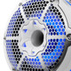 DS18 Hydro 10-Inch Neodymium Marine Tower Speakers with Built-In Passive Radiator and RGB LED Lighting - White