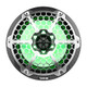 DS18 Hydro 8-inch 2-Way Marine Speakers with RGB LED Lights - 125W RMS, 4 Ohm - Black Carbon Fiber