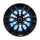 DS18 Hydro 8-inch 2-Way Marine Speakers with RGB LED Lights - Matte Black, 375W RMS Power