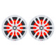 DS18 Hydro 6.5-Inch Marine Speakers with RGB LED Lights - White, 300W