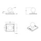 RAM Mounting Systems RAM-B-347U Square Base with 1" Ball for Garmin and TomTom Devices
