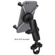 RAM Mounting Systems Handlebar Rail Mount with Zinc Coated U-Bolt Base and Universal X-Grip for Large Phones and Phablets