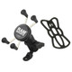 RAM Mounts 9mm Angled Base Motorcycle Mount with Short Double Socket Arm and Universal X-Grip Cell Phone Cradle