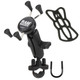 RAM Mount Handlebar Rail Mount with Zinc Coated U-Bolt Base and Universal X-Grip Cell Phone Cradle