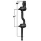 RAM Mounting Systems Adjustable Adapt-A-Post 16-Inch Extension Arm for Fishing Rod Holders