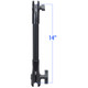 RAM Mounting Systems 14-Inch Long Extension Pole with 1-Inch and 1.5-Inch Single Open Sockets