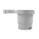 Camco Clamp-On Rail Mounted Cup Holder - Large for 1.5 to 2-Inch Rails, Grey