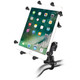 RAM Mounting Systems Handlebar Rail Mount with Zinc Coated U-Bolt Base & Universal X-Grip Cradle for 10-Inch Tablets