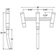 TACO Marine F31-0770BSA-1 Kite Fishing 3-Rod Cluster for Boat Rod Holders
