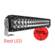 Black Oak LED 20-Inch Curved Double Row Red Predator Hunting Light Bar - Pro Series 3.0 with Combo Optics and Black Housing