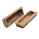 Whitecap Teak Large Rectangular Drawer Pull - 4-1/2 inch, Recess Mount, 2-Pack