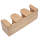 Whitecap Teak Three Mug Rack - Part Number 62410, Durable Wall-Mounted Mug and Can Holder