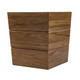 Whitecap Large Waste Basket in Teak, Part Number WT63100