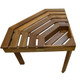 Whitecap Teak Shower Corner Stool WT63106 – Durable Marine-Grade Bath Seat with Storage Well