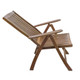 Whitecap Reclining Arm Chair - Teak with Adjustable Back and Folding Design