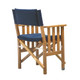 Whitecap Director's Chair II with Navy Cushion and Teak Frame