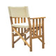 Whitecap Director's Chair II with Cream Cushion and Teak Frame