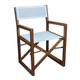 Whitecap Director's Chair with White Batyline Fabric and Teak Frame - Model 63061