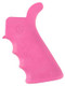 Hogue AR-15 Beavertail Grip in Pink with Finger Grooves – Rubber Material, Model 15027