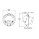 Ritchie BN-202 Navigator Compass for Bulkhead Mounting with Built-In Inclinometer and LED Lighting