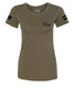 Glock Ladies GLOCK Girl Flag Short Sleeve T-Shirt in Military Green – Size Medium