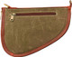 Palmetto Bag Co Medium Green Canvas Handgun Case with Leather Trim and Suede Lining