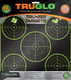 Truglo Tru-See Reactive Target with Green Halo and Replacement Dots - 12" x 12" Pack of 12