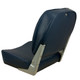 Springfield Marine Economy Folding Seat - Blue with Cushioned Support and Heavy-Duty Hinges