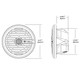 Roswell Marine R1 8-inch Black Marine Speakers with RGB LED Backlight – 100W RMS, 200W Peak Power