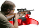 MTM Predator Shooting Rest Red - Adjustable Rifle and Handgun Support with Rubber Pads and Wide Footprint