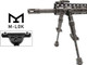 UTG Recon Flex M-LOK Bipod - Fully Adjustable Steel and Aluminum Black Matte Firearm Bipod with Non-slip Rubber Feet