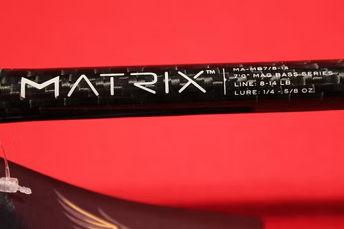 A handcrafted Bass spinning rod.