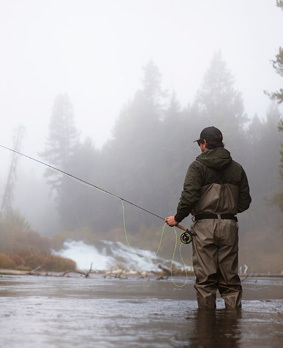 Gear suitable for ice fishing. 