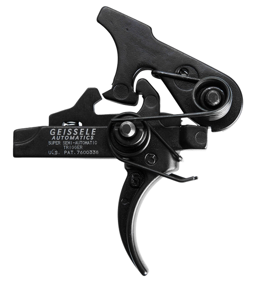 Geissele Automatics 05101 SSA  Two-Stage Curved Trigger with 4.25-4.75 lbs Draw Weight & Black Oxide Finish for AR-Platform