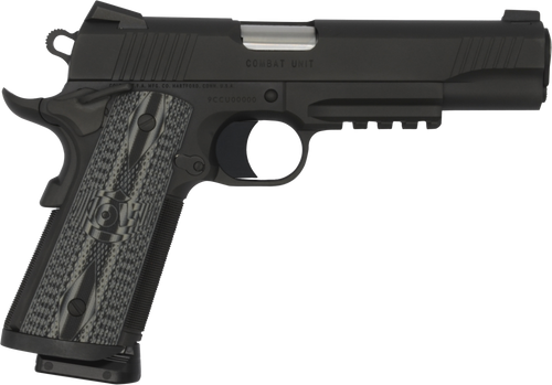 Colt Mfg O1082CCU CCU Government 9mm Luger 9+1 5" Stainless National Match Barrel, Matte Black DLC Serrated Stainless Steel Slide & Frame w/Beavertail, Black Scalloped G10 Grip, Ambidextrous