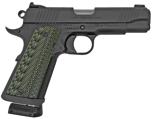 Colt Mfg O4042CS Limited 1911 Custom  Carry 9mm Luger 7+1 4.25" Black National Match Barrel, Decobond Smoke Gray Serrated Steel Slide & Frame w/Beavertail, Gray G10 Grip, Ambidextrous