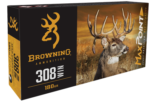 Browning Ammo B192103082 Max Point  308Win 168gr 20 Per Box/10 Case