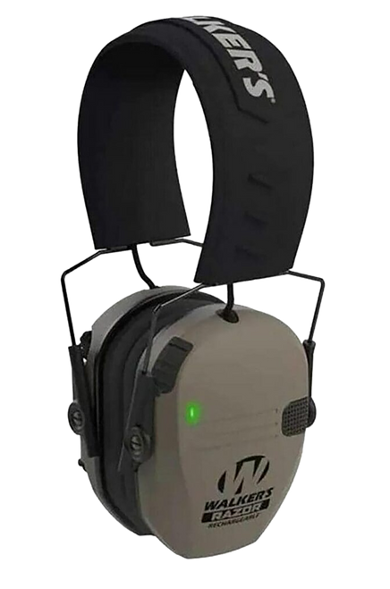 Walker's GWPRSEMRCFDE Razor Rechargeable Electronic Muff 21 dB Over the Head Flat Dark Earth/Black Polymer