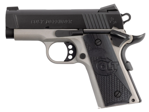 Colt Mfg O7000XETT Defender  45 ACP 7+1 3" Carbon Steel Slide, Aluminum Frame w/Beavertail, G10 Grip