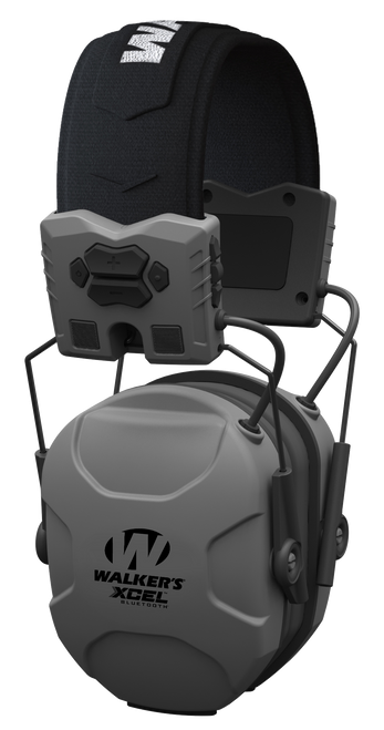 Walker's GWPXSEMBT XCEL 500BT Digital Electronic Muff 26 dB Over the Head Gray/Black Polymer