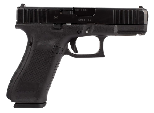Glock UA455S201MOS G45 Gen5 MOS 9mm Luger 10+1 4.02" Black GMB Barrel, Black nDLC MOS Cut/Serrated Steel Slide, Black Polymer Frame w/Picatinny Rail, Interchangeable Backstrap Grip