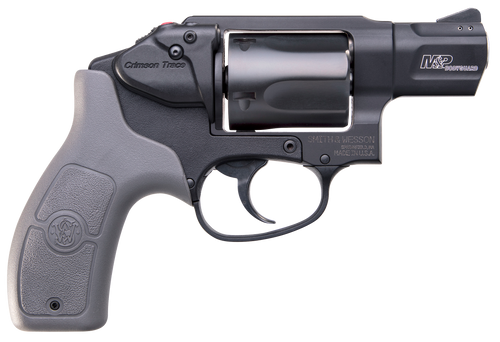 Smith & Wesson 12058 M&P Bodyguard *MA Compliant 38 S&W Spl +P 5 Shot 1.88" Black PVD Barrel/Cylinder, Matte Black Aluminum J-Frame, Gray Polymer Grip, Includes Crimson Trace Red Laser