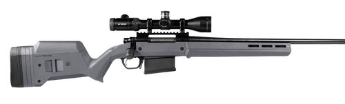 Magpul MAG483-GRY Hunter 700 Stock Fixed with Aluminum Bedding & Adjustable Comb Stealth Gray Synthetic for Remington 700 LA