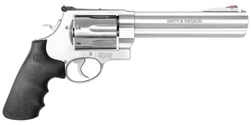 Smith & Wesson 13331 Model 350  X-Frame 350 Legend 7 Shot 7.50" Satin Stainless Steel Barrel, Cylinder & Frame, Black Finger Grooved Grip, Internal Lock Safety, Exposed Hammer