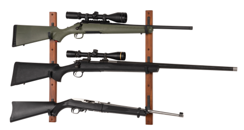 Allen 5656 Gun Collector 3 Gun Brown/Black Wood/Steel Holds 3 Rifle/Shotgun