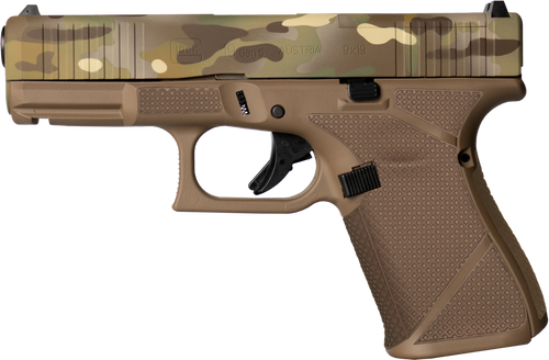 Glock PA195S204MOSNMCFDE G19 Gen5 MOS Compact Frame 9mm Luger 15+1 4.02" GMB Barrel, MOS Cut/Serrated Steel Slide, FDE Camo Polymer Frame w/Picatinny Rail, Ambidextrous