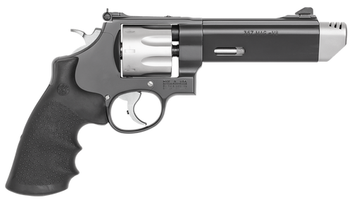 Smith & Wesson 170296 Performance Center Model 627 38 S&W Spl +P, 357 Mag 8rd 5" V-Comp Black Stainless Steel Barrel, Stainless Steel Cylinder, Black Stainless Steel Frame with Black Polymer Grip