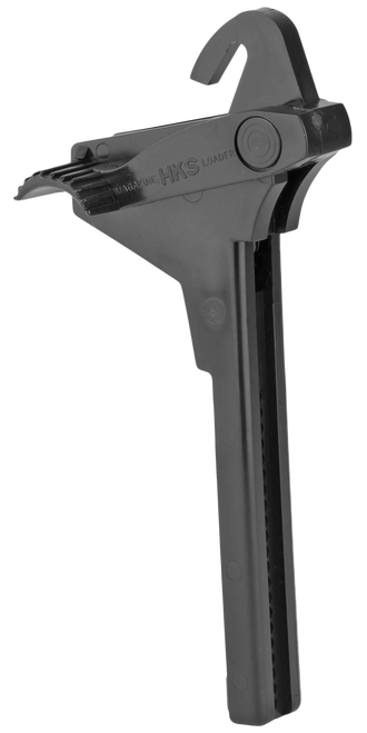 HKS 943 Single Stack Mag Loader Adjustable Style made of Plastic with Black Finish for 380 ACP Pistols